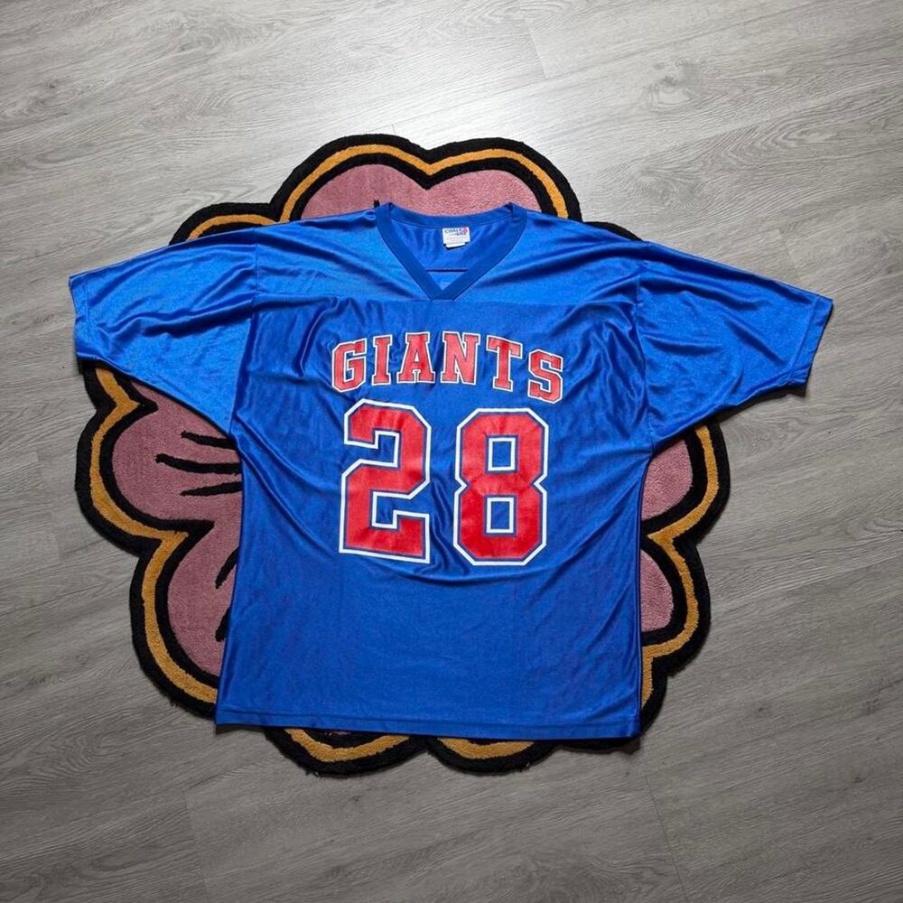 Vintage 90’s Chalk Line New York Giants Tyrone Wheatley NFL Jersey Size XL Blue